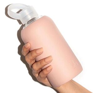 bkr Nude Pink Silicon Covered Glass Water Bottle - 500mL/16oz 💖